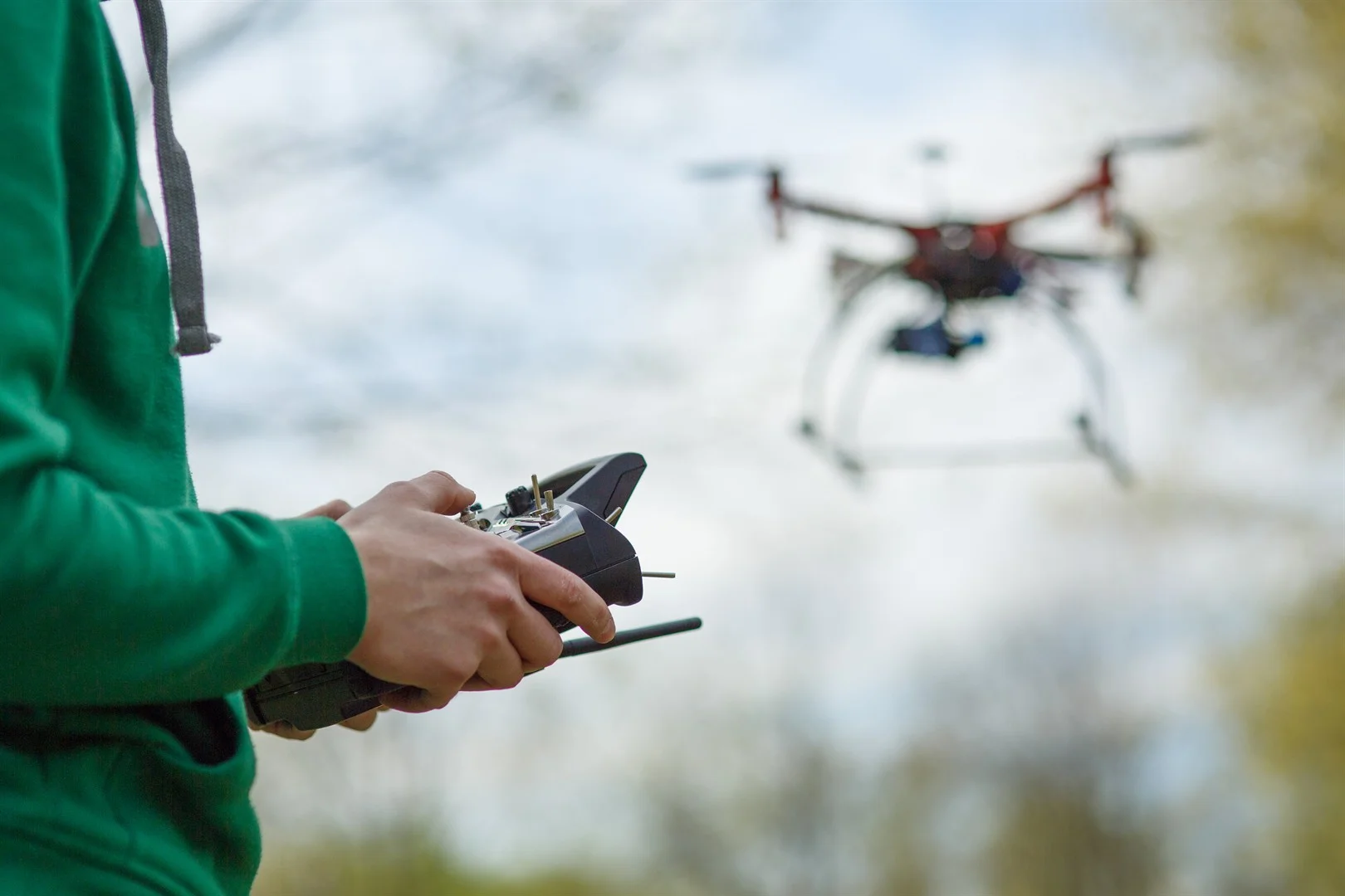 Drone piloting background